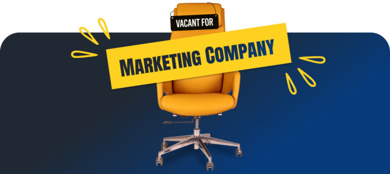 Marketing Company Sign In A Chair