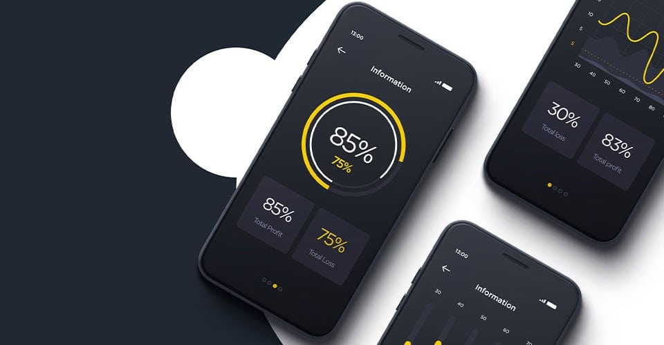 3 Phones Stats On Screen