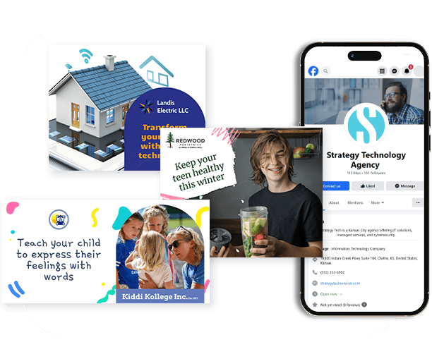 Business Social Media Ads And Posts