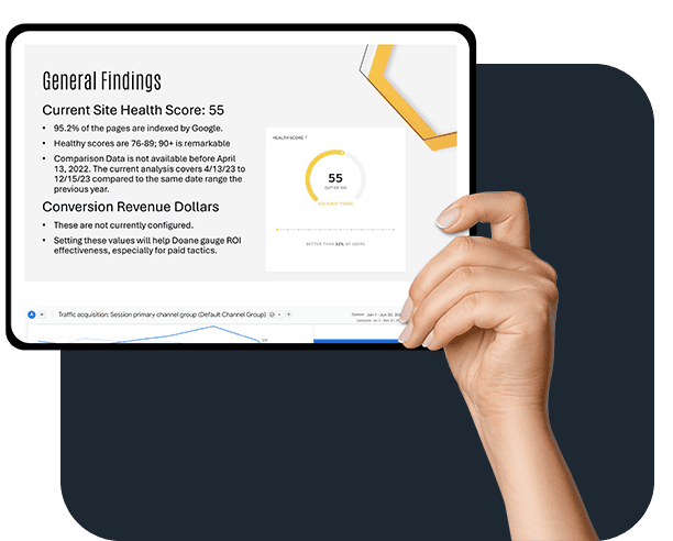Hand Holding Tablet Doane Analysis