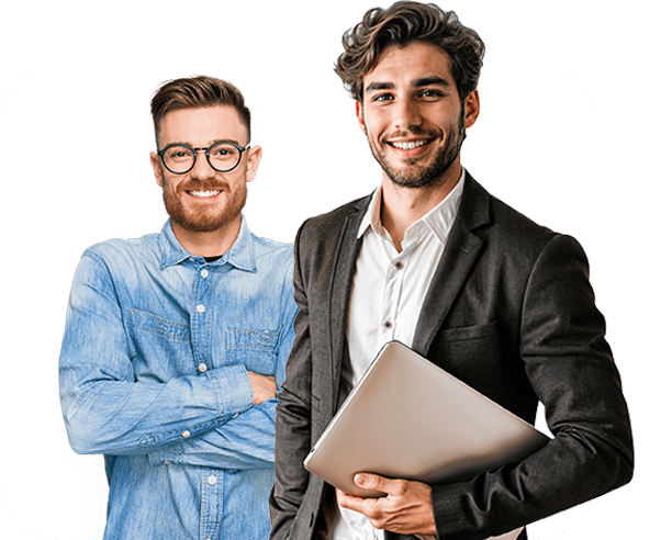 Team Professionals Smiling Laptop