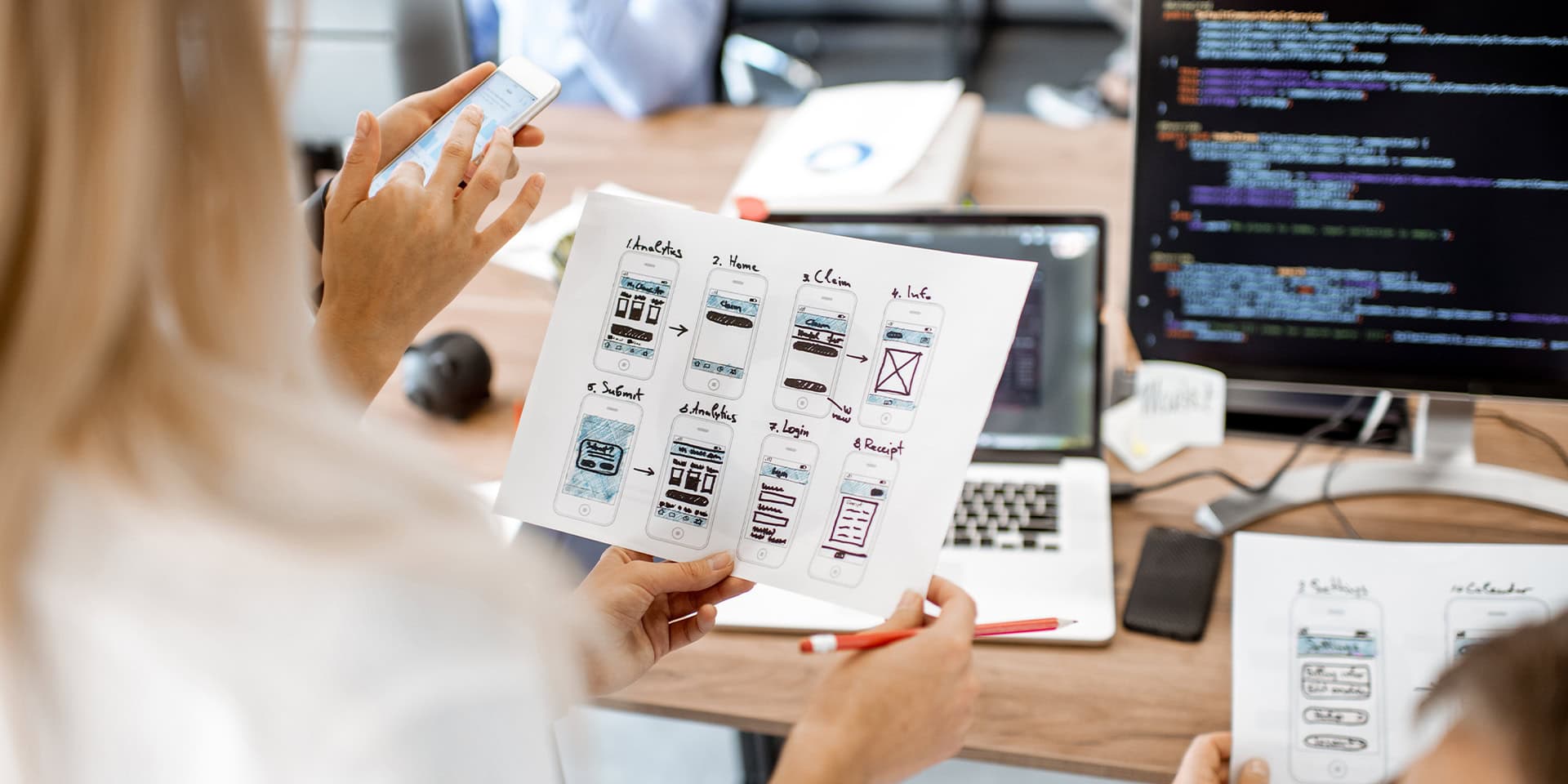 Mobile Wireframe Team Discussion