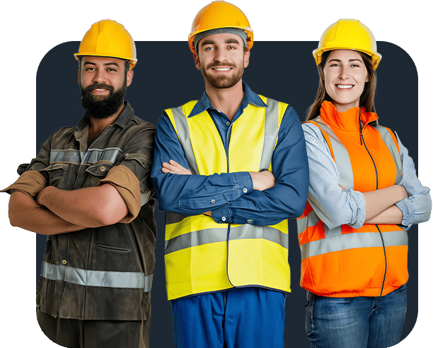 Construction Workers Safety Gear Hard Hats