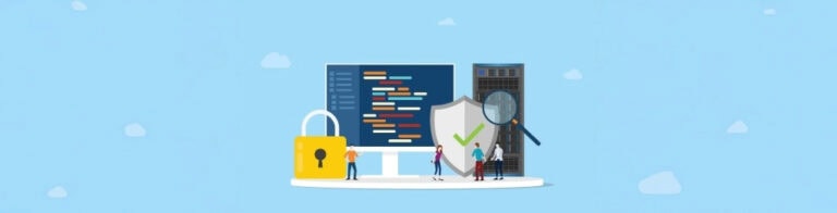 Computer and server security graphic