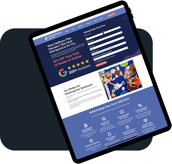 Kiddi Kollege Early Childhood Education Enrollment Landing Page6