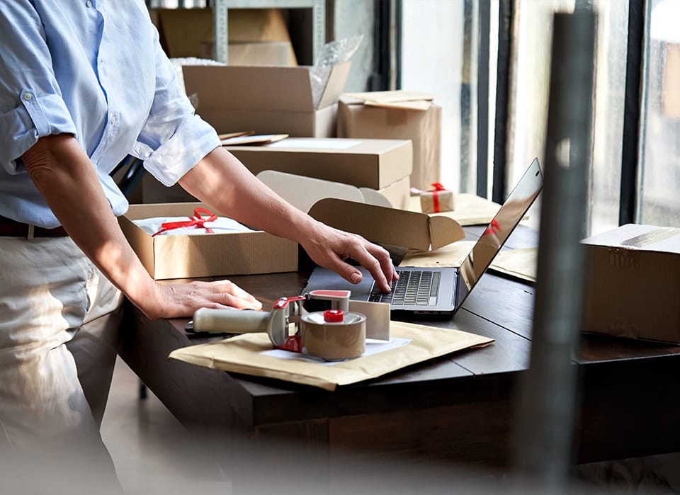 Ecommerce Business Packing Online Orders
