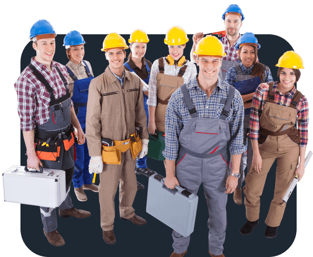 Professional Construction Crew Team