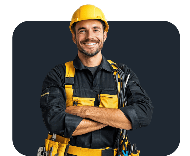 Professional Electrician With Tools